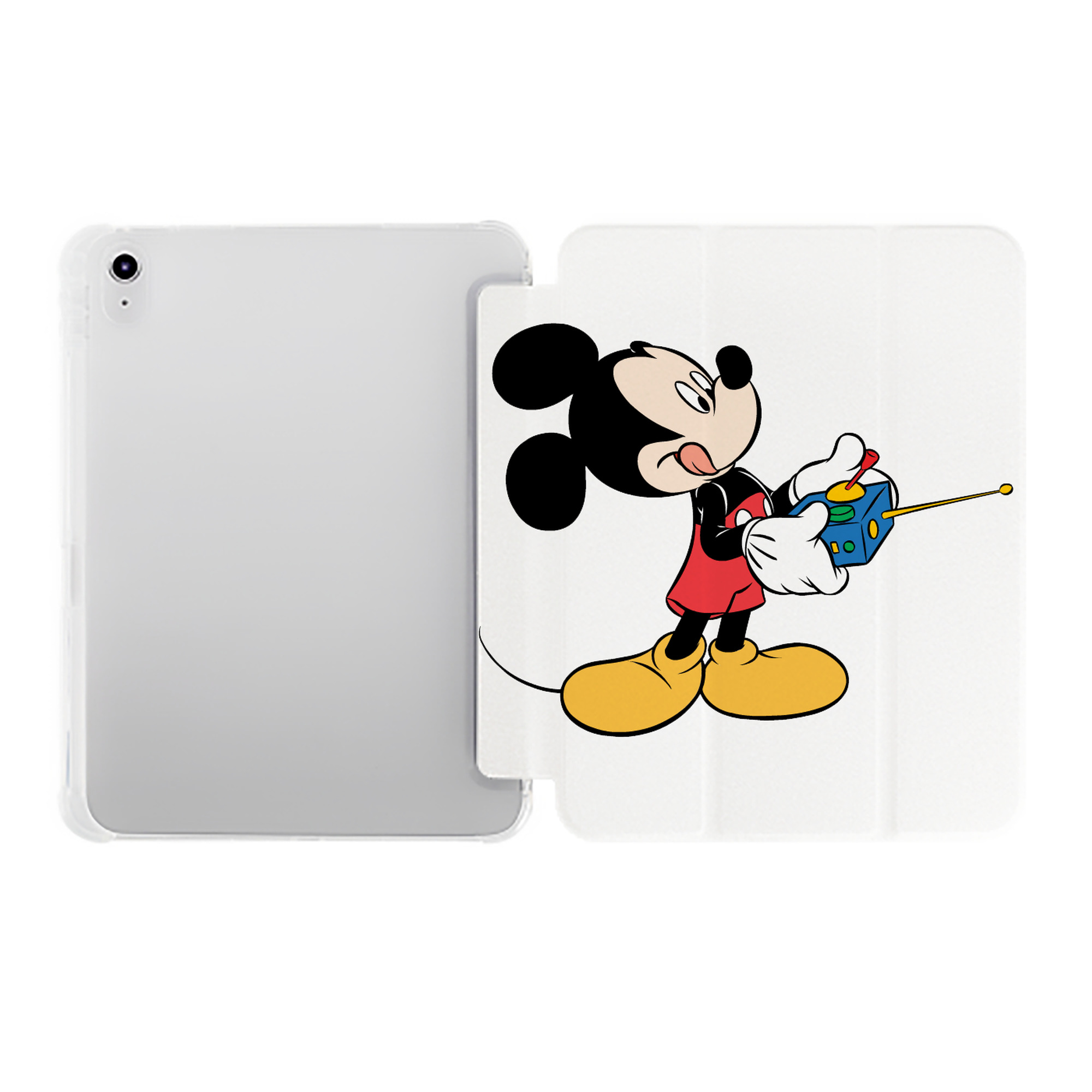 （画像用） ミッキーマウス Mickey Mouse IPad ケース ペン収納付き 三つ折りスタンド PUレザー×シリコン 対応機種9.5/10.5/10.9インチ